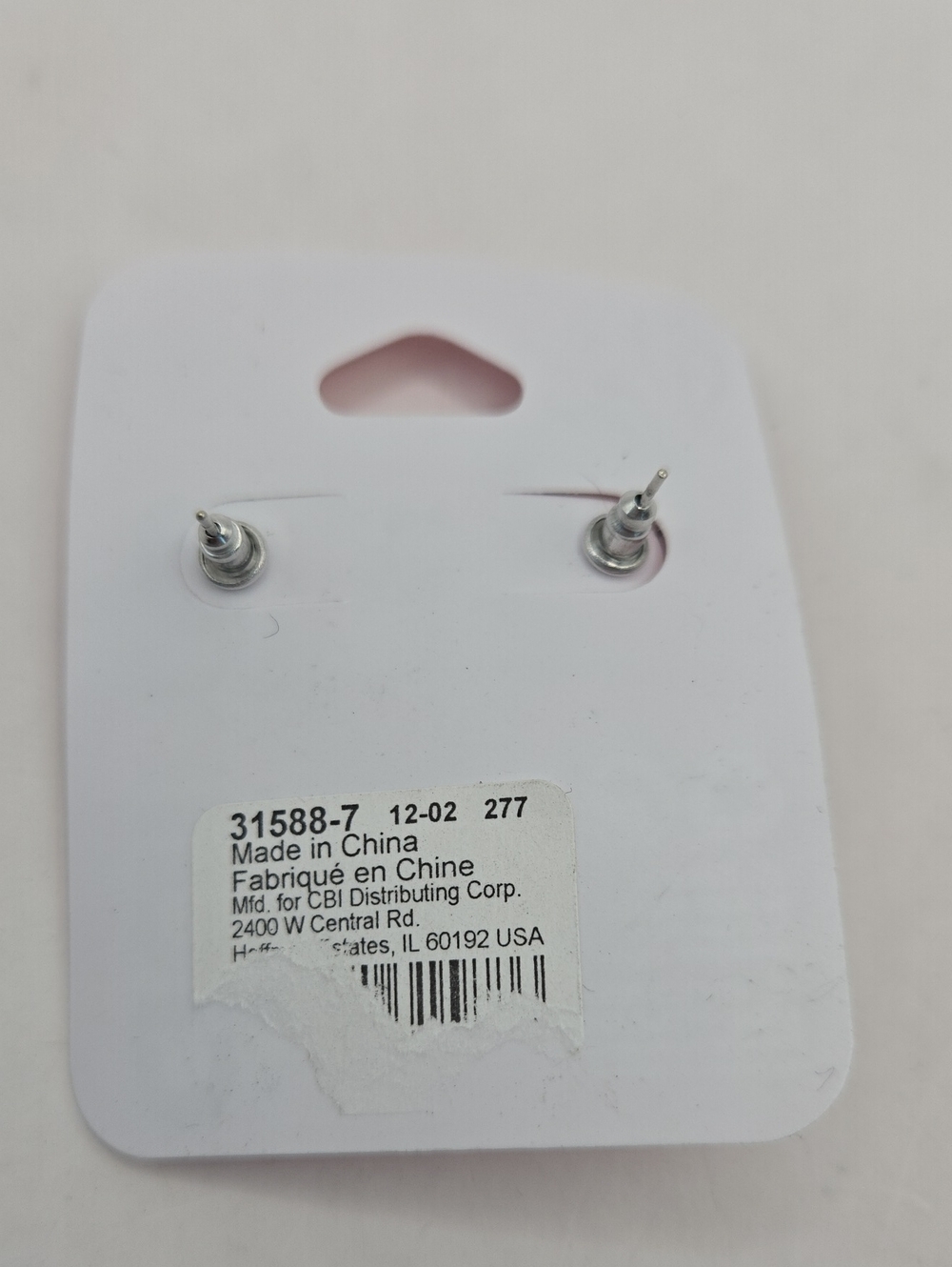 NEW Claire's Pink, Black & White Puppy Bow Stud Earrings - Picture 2 of 2